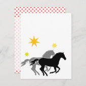 Einladungen zu Pferde zum Geburtstag (Vorne/Hinten)