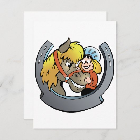 Einladungen zu Pferden und Reitern (Vorne/Hinten)