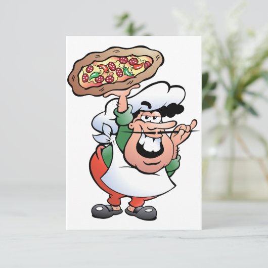 Einladungen zu Pizza Baker (Stehend Vorderseite)