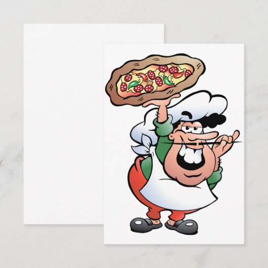 Einladungen zu Pizza Baker (Vorne/Hinten)