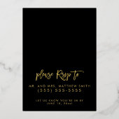 Einladungen zu Real Gold Foil Junggeselinnen-Absch (Rückseite)