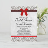 Einladungen zu Red & Black Country Lace Bridal Dus (Stehend Vorderseite)