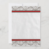 Einladungen zu Red & Black Country Lace Bridal Dus (Rückseite)