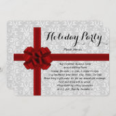 Einladungen zu Red Gift Bow Holiday Party (Vorne/Hinten)