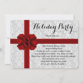 Einladungen zu Red Gift Bow Holiday Party