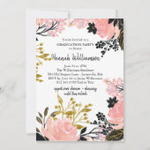 Einladungen zu Rosa-, Gold- und Black Graduation P (Vorderseite)