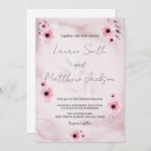 Einladungen zu Rosa Hochzeit (Vorne/Hinten)