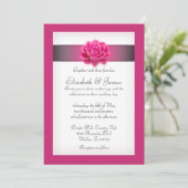 Einladungen zu Rosa Hochzeit (Stehend Vorderseite)