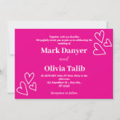Einladungen zu Rosa Hochzeit | Romantik und zeitlo (Vorderseite)