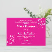 Einladungen zu Rosa Hochzeit | Romantik und zeitlo (Stehend Vorderseite)