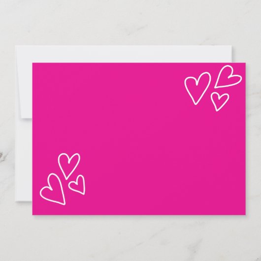 Einladungen zu Rosa Hochzeit | Romantik und zeitlo (Rückseite)