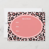 Einladungen zu rosa Leopard-Mustern (Rückseite)