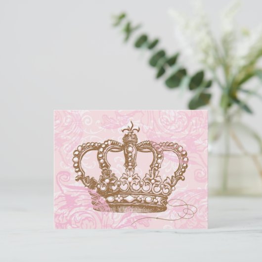 Einladungen zu Rosa Prinzessin (Stehend Vorderseite)