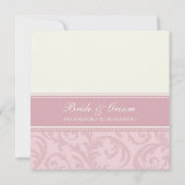 Einladungen zu Rosa und Creme Swirl (Rückseite)