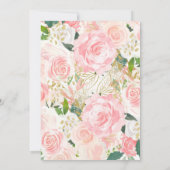 Einladungen zu Rosa und Gold Bridal (Rückseite)