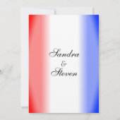 Einladungen zu Rot-Weiß- und Blauen Hochzeiten (Rückseite)