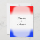 Einladungen zu Rot-Weiß- und Blauen Hochzeiten (Rückseite)