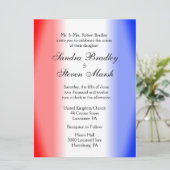 Einladungen zu Rot-Weiß- und Blauen Hochzeiten (Stehend Vorderseite)