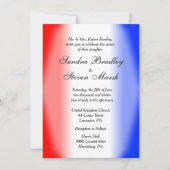 Einladungen zu Rot-Weiß- und Blauen Hochzeiten (Vorderseite)