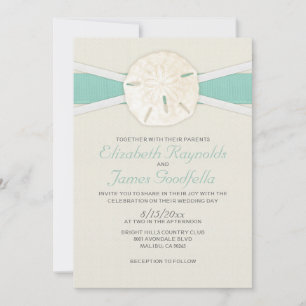 Einladungen zu rustikalen Sand-Dollar-Hochzeiten