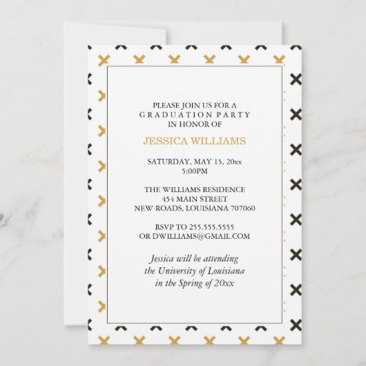 Einladungen zu Schwarz-Gold-Modellen (Rückseite)