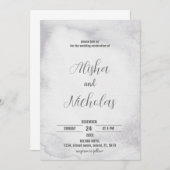 Einladungen zu Schwarz-Weiß-Hochzeiten (Vorne/Hinten)