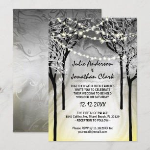 Einladungen zu Silver and Gold Fire and Ice Weddin