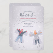 Einladungen zu Snow Angels (Vorne/Hinten)