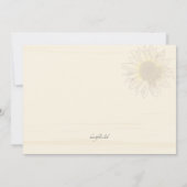 Einladungen zu Sonnenblumen (Rückseite)