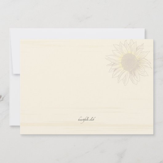 Einladungen zu Sonnenblumen (Rückseite)