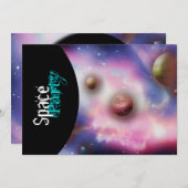 Einladungen zu Space Theme-Gruppen - Vorlage anpas (Vorne/Hinten)