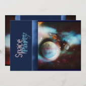 Einladungen zu Space Theme-Gruppen - Vorlage anpas (Vorne/Hinten)