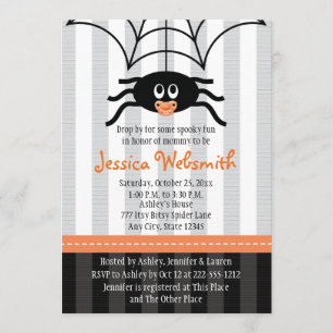 Einladungen zu Spider Halloween Baby Shower