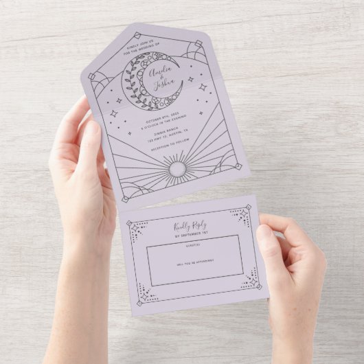 Einladungen zu Stardust Wedding (Abreißen)