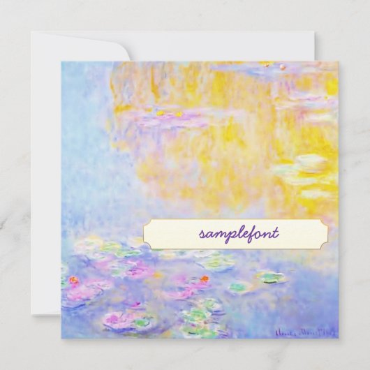 Einladungen zu Tee, Wasserlilie 7 (Vorderseite)