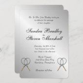 Einladungen zu Tennis Theme Sports Wedding (Vorne/Hinten)