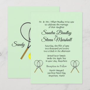 Einladungen zu Tennis Wedding Theme