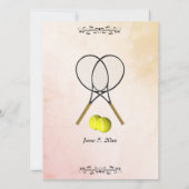 Einladungen zu Tennis Wedding Theme (Rückseite)