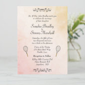 Einladungen zu Tennis Wedding Theme (Stehend Vorderseite)