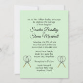 Einladungen zu Tennis Wedding Theme (Vorderseite)