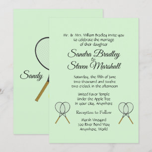 Einladungen zu Tennis Wedding Theme