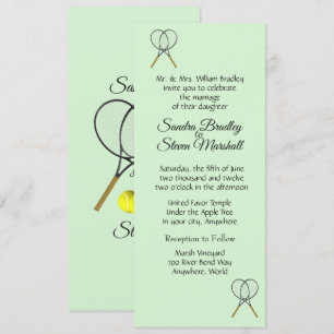 Einladungen zu Tennis Wedding Theme