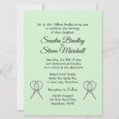 Einladungen zu Tennis Wedding Theme (Vorderseite)