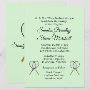 Einladungen zu Tennis Wedding Theme