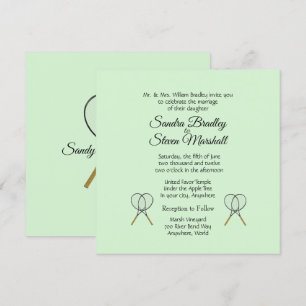 Einladungen zu Tennis Wedding Theme
