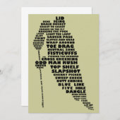 Einladungen zu Textinformationen für Hockey Player (Vorne/Hinten)