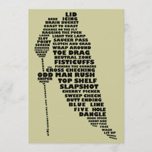 Einladungen zu Textinformationen für Hockey Player