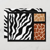 Einladungen zu Tierdrucken (Vorne/Hinten)