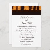 Einladungen zu Tiger Stripe Hochzeiten (Vorne/Hinten)