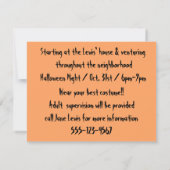 Einladungen zu Trick oder Tree (Rückseite)